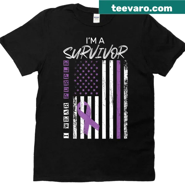 Typography T-shirt supporting pancreatic cancer awareness
