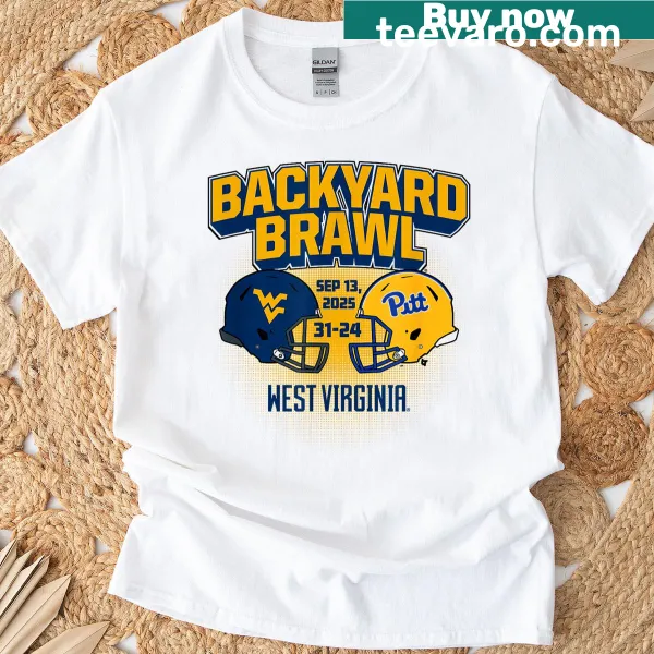 West Virginia football championship graphic on a fan T-shirt