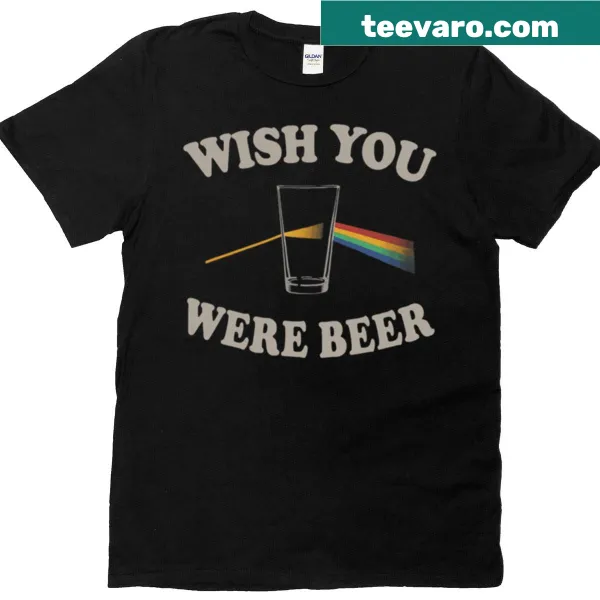 Humorous t-shirt wishing for beer with bold text