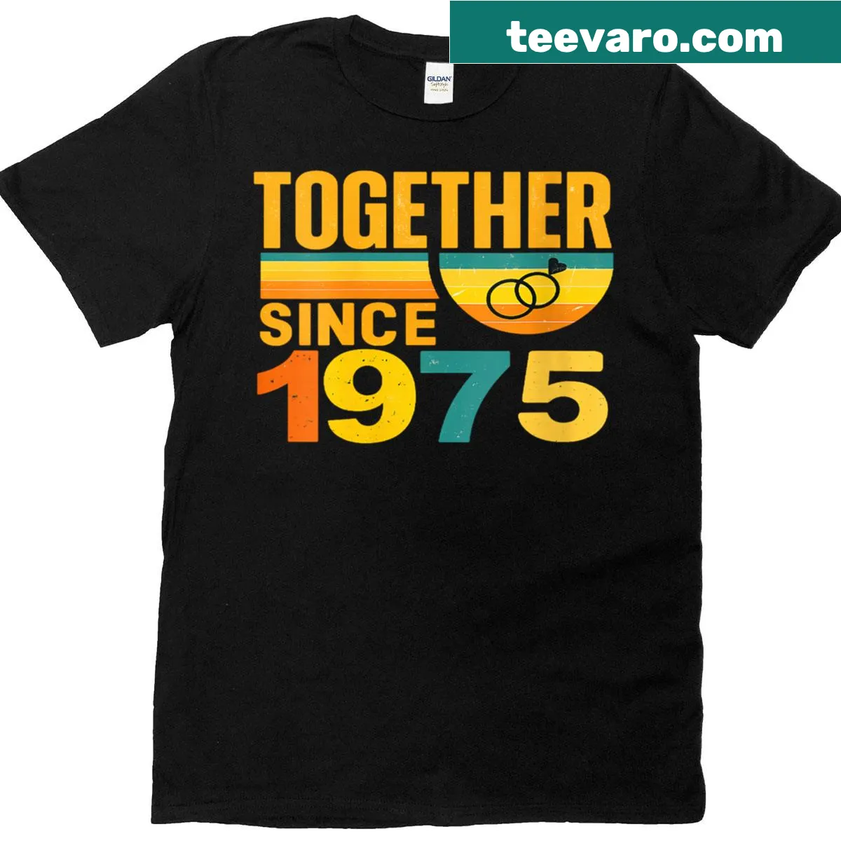 50th wedding anniversary humorous t-shirt — on a men's t-shirt