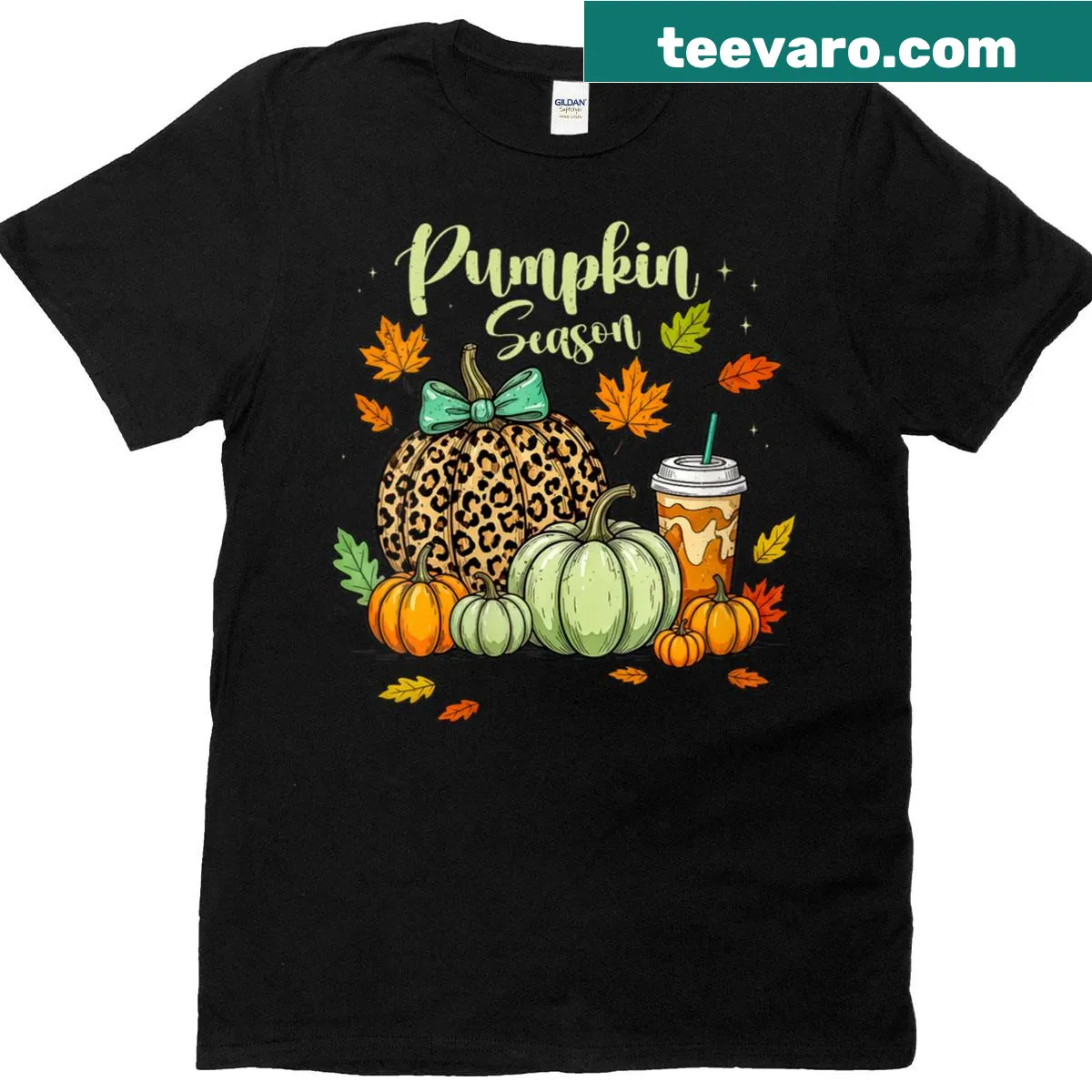 Funny pumpkin-themed T-shirt for autumn and Thanksgiving — on a men's t-shirt