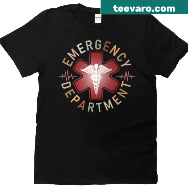 Vintage nurse t-shirt with emergency department graphic