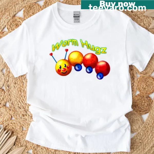Whimsical worm illustration t-shirt design