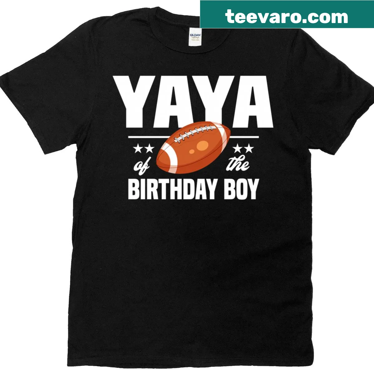Birthday-themed t-shirt for the Yaya of the birthday boy — on a men's t-shirt