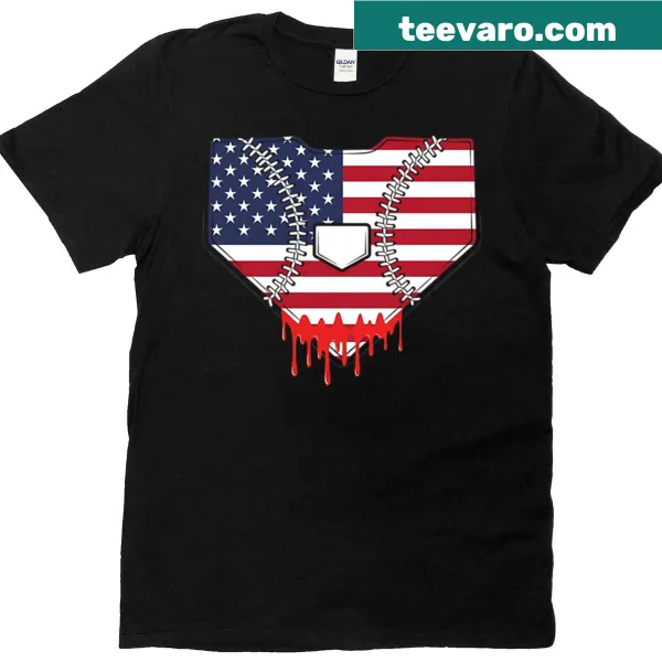 Funny cartoon ice cream character with American flag design