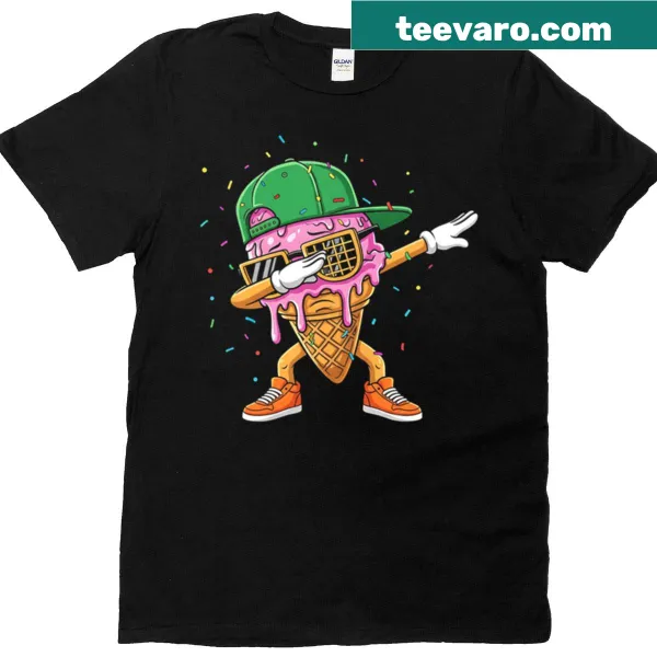 Youth T-shirt with a playful baseball glove and sprinkles illustration