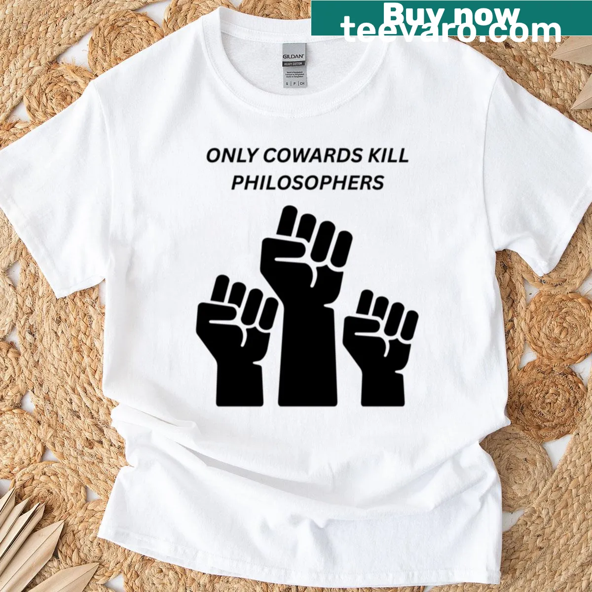 Inspirational t-shirt featuring the phrase 'Be Not Afraid'. — on a men's t-shirt