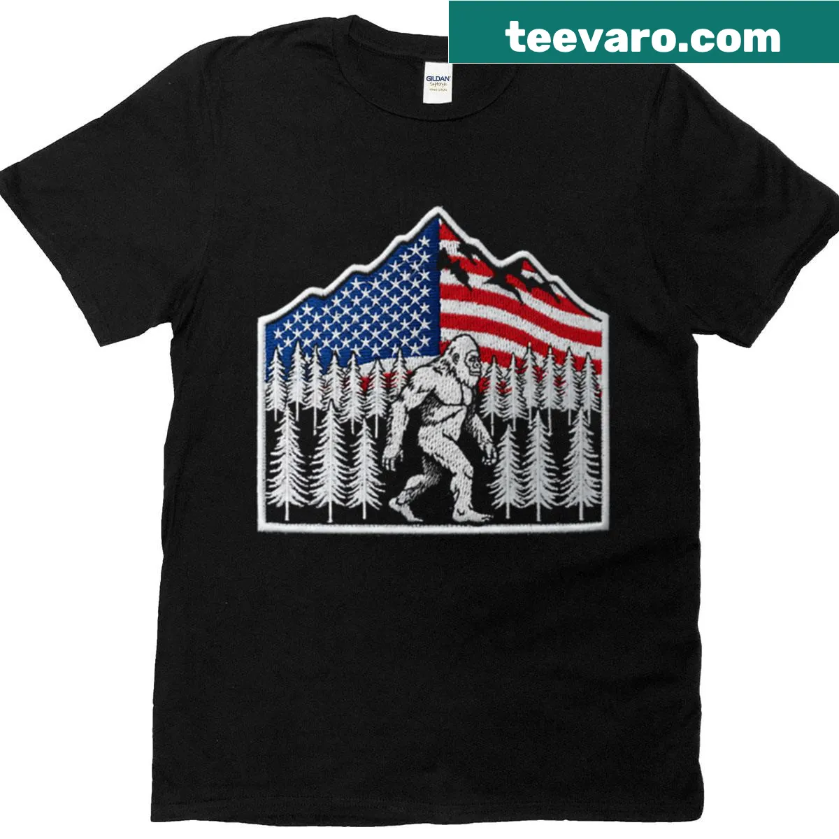 Oversized t-shirt featuring playful Big Foot illustration — on a men's t-shirt