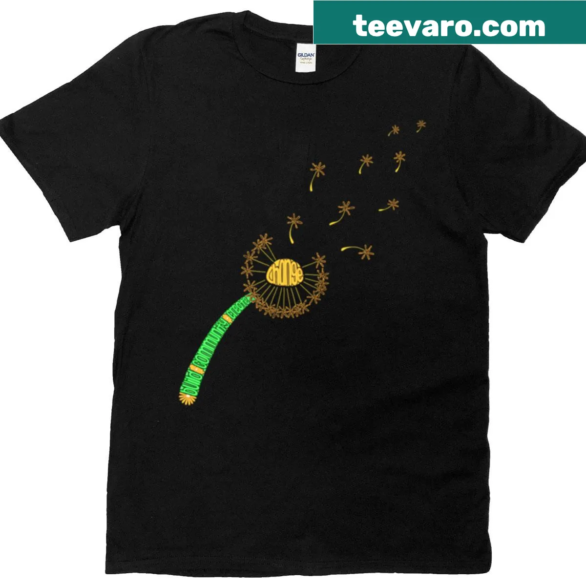 Oversized tee with hands illustration and message about community — on a men's t-shirt