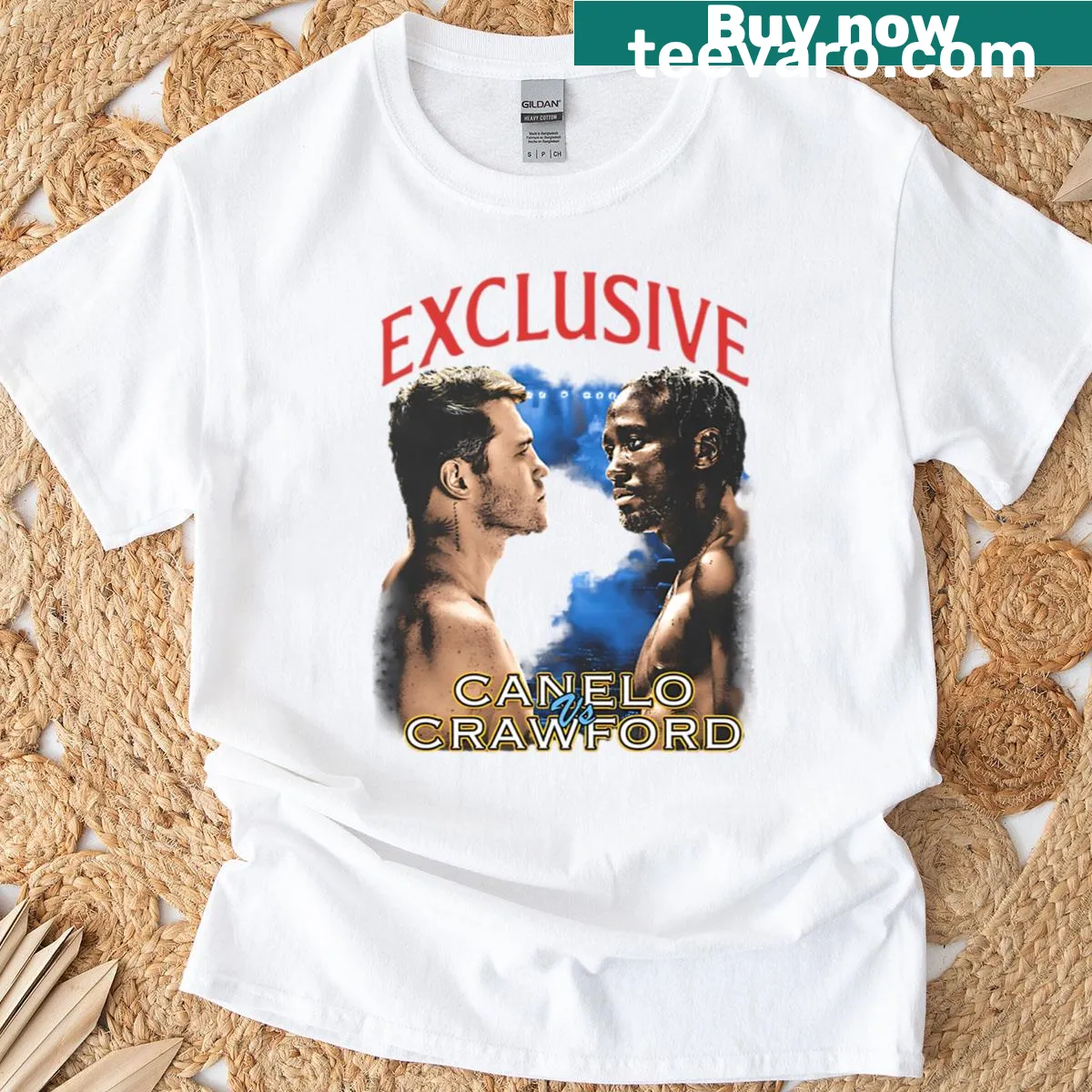Exclusive tee commemorating Canelo Alvarez vs Terence Crawford fight — on a men's t-shirt
