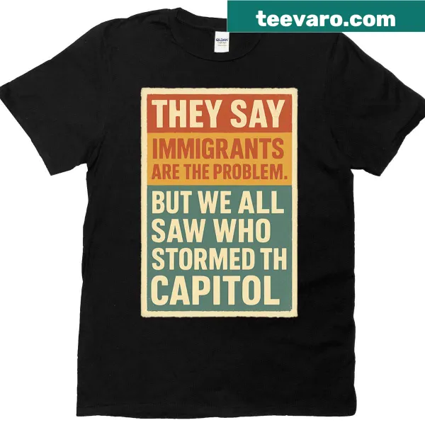 Political accountability quote t-shirt with bold typography