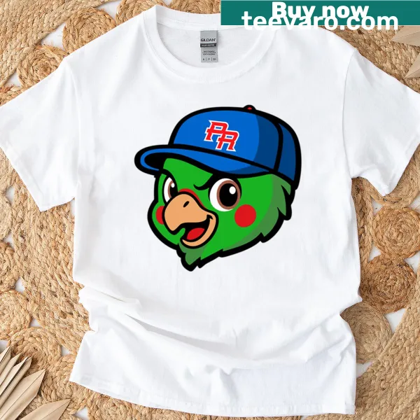 Whimsical t-shirt featuring the mascot head from Carlos Shop.