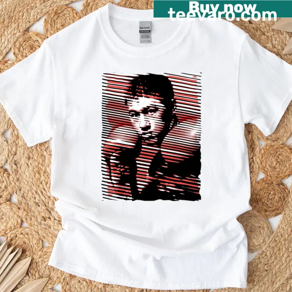Artistic portrait of Dmitry Bivol on a T-shirt for boxing fans