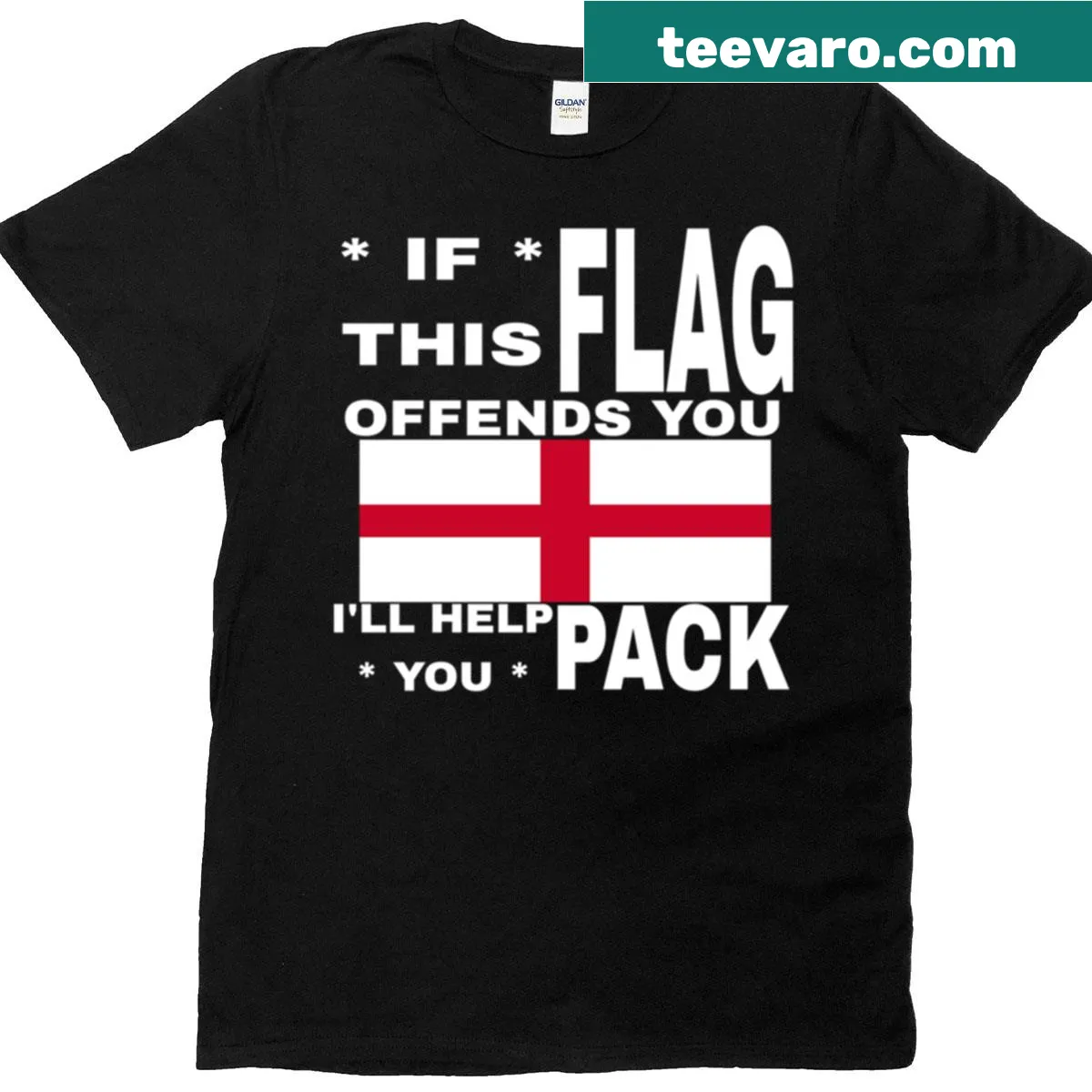 Oversized T-shirt with playful England slogan — on a men's t-shirt