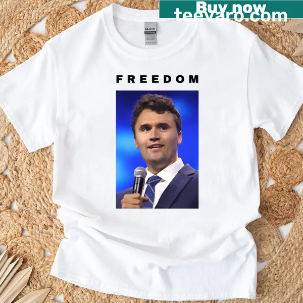 Bold Freedom T-shirt with Charlie Kirk graphic