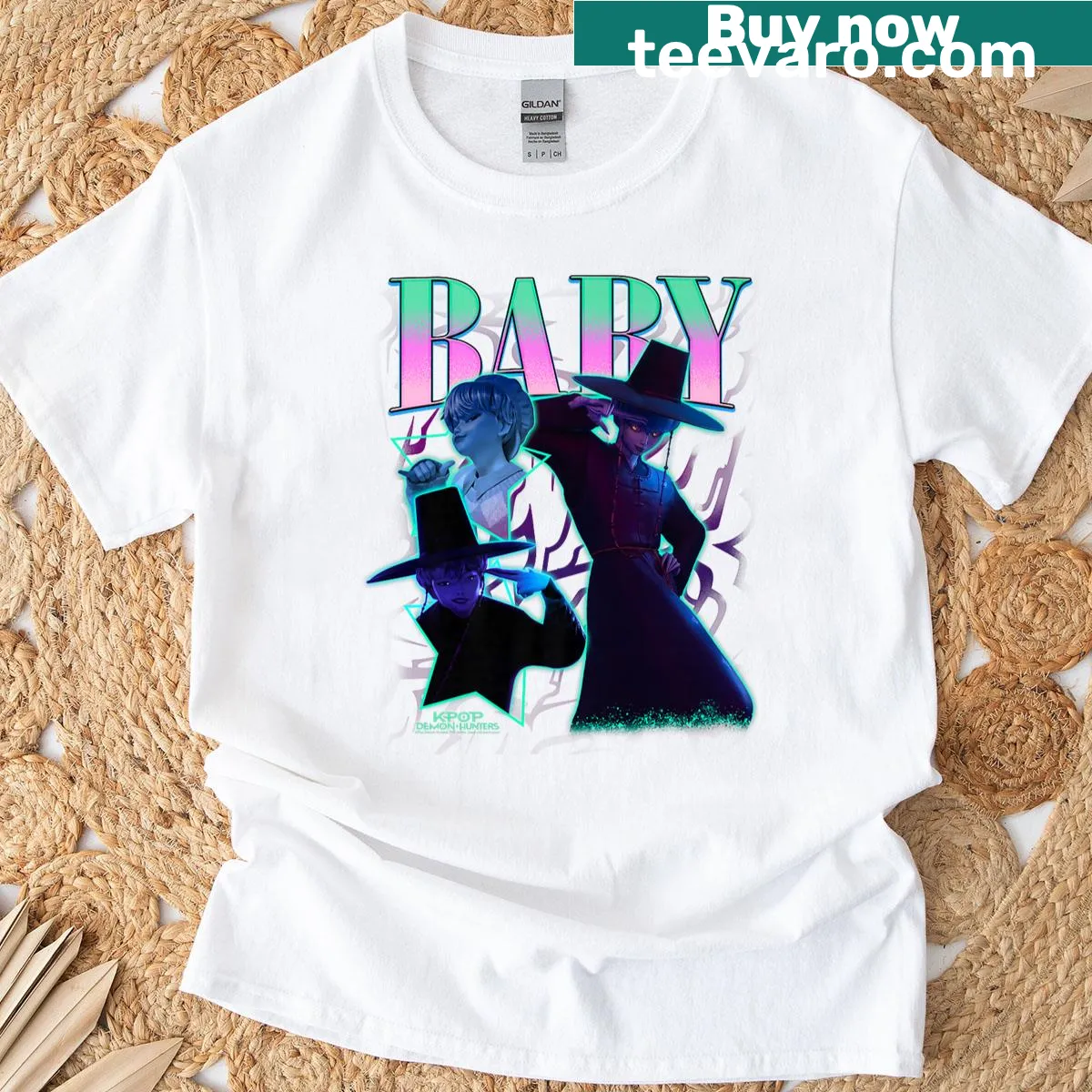 Y2K style Halloween design for baby T-shirt — on a men's t-shirt