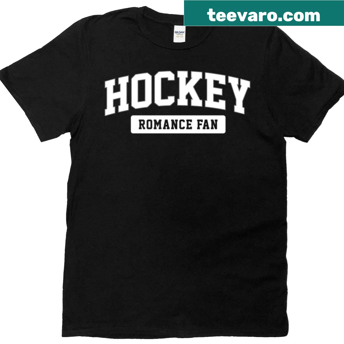 Hockey romance graphic on fan t-shirt — on a men's t-shirt