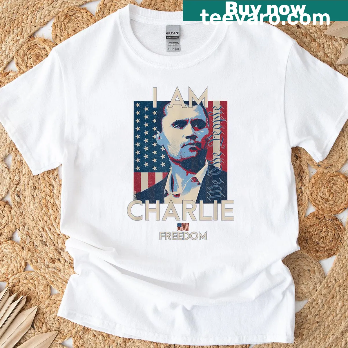 Oversized t-shirt with the message 'We The People Will Remember' — on a men's t-shirt