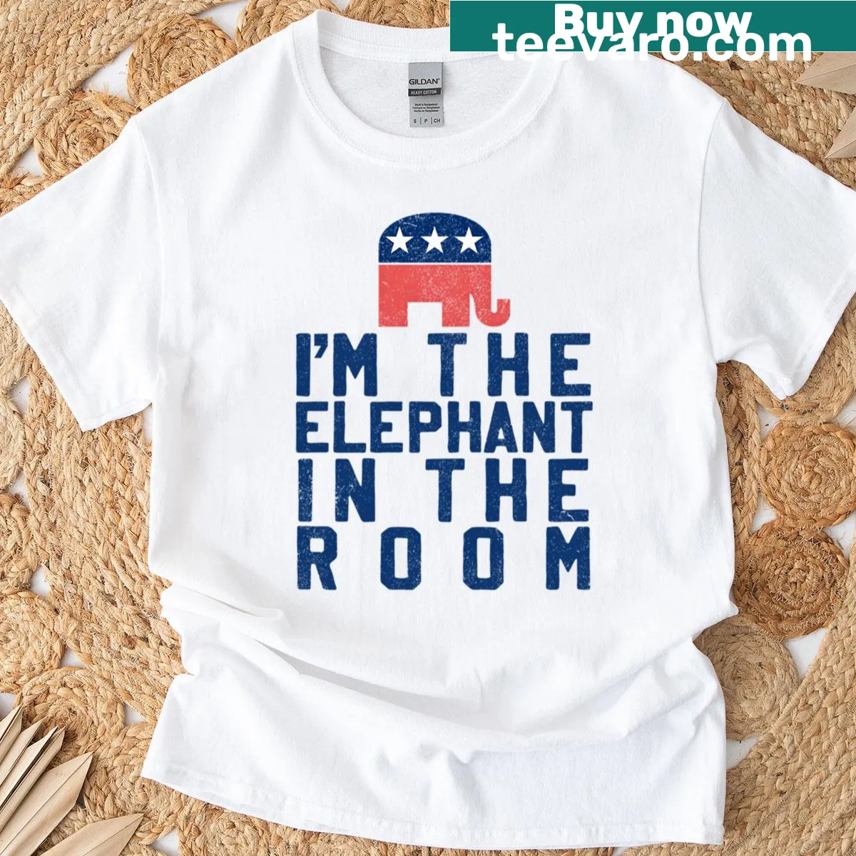 T-shirt with the phrase 'I’m The Elephant In The Room' — on a men's t-shirt