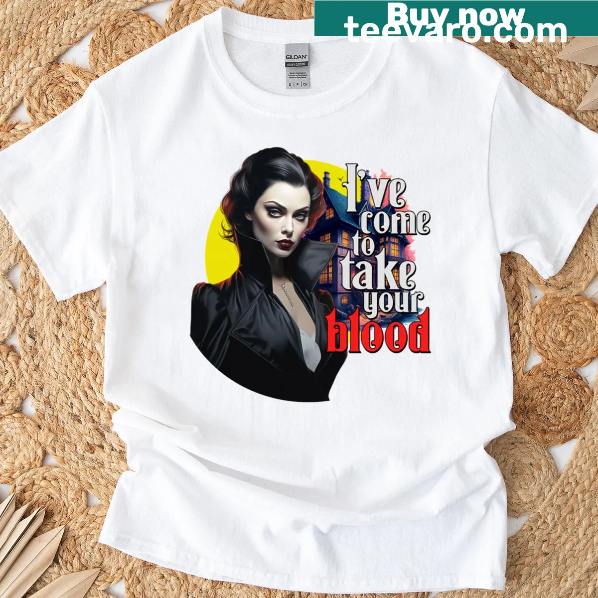 Phlebotomist T-shirt with a humorous blood-taking quote — on a men's t-shirt