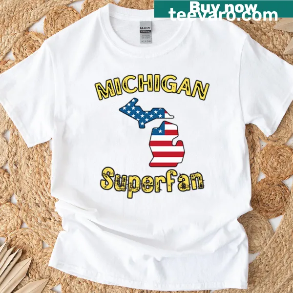 Michigan Superfan T-shirt with proud graphic text