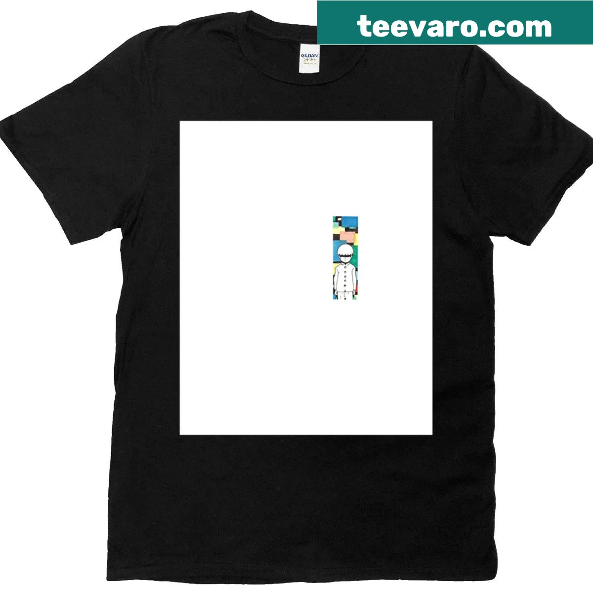Watercolor fanart design from Mob Psycho 100 on a t-shirt — on a men's t-shirt