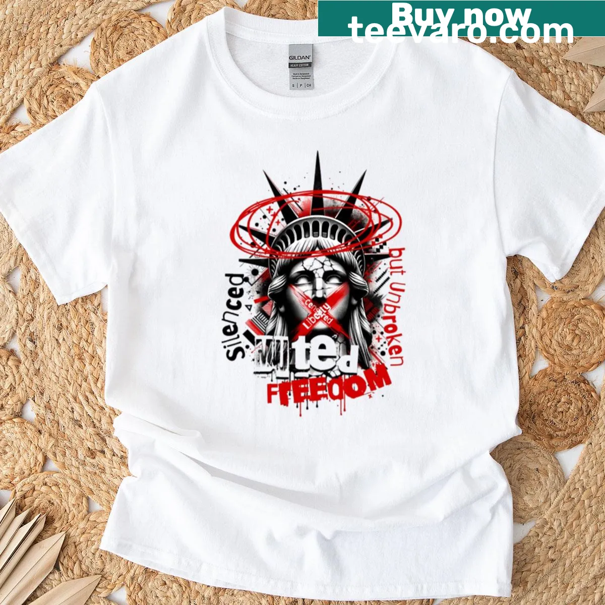 Conservative quote design shirt featuring bold typography. — on a men's t-shirt