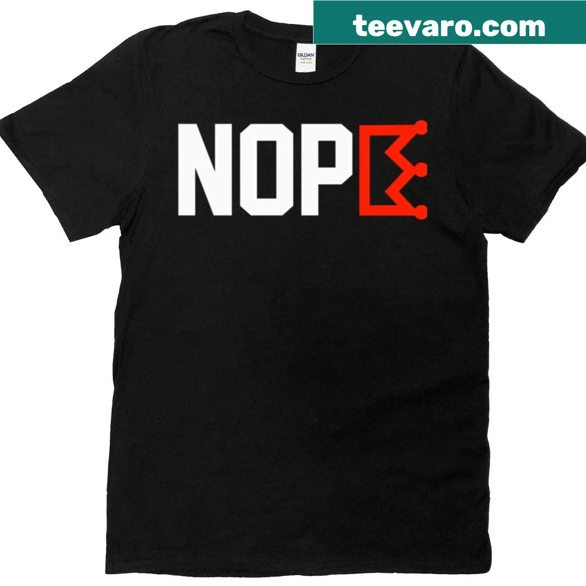 Political statement T-shirt with No Kings In America text — on a men's t-shirt