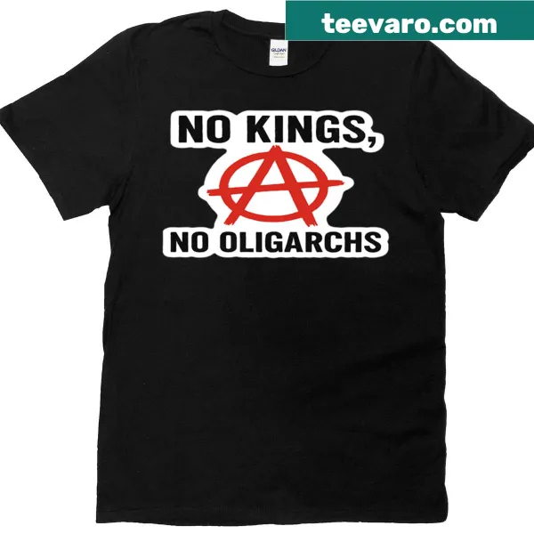 Bold No Kings No Oligarchs graphic T-shirt