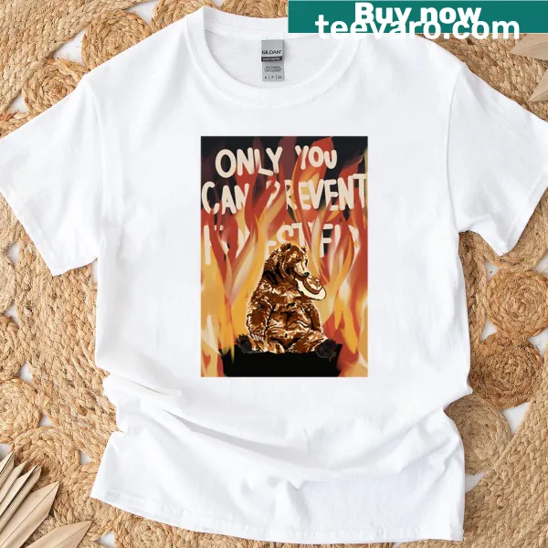 Smokey the Bear T-shirt with forest fire prevention message
