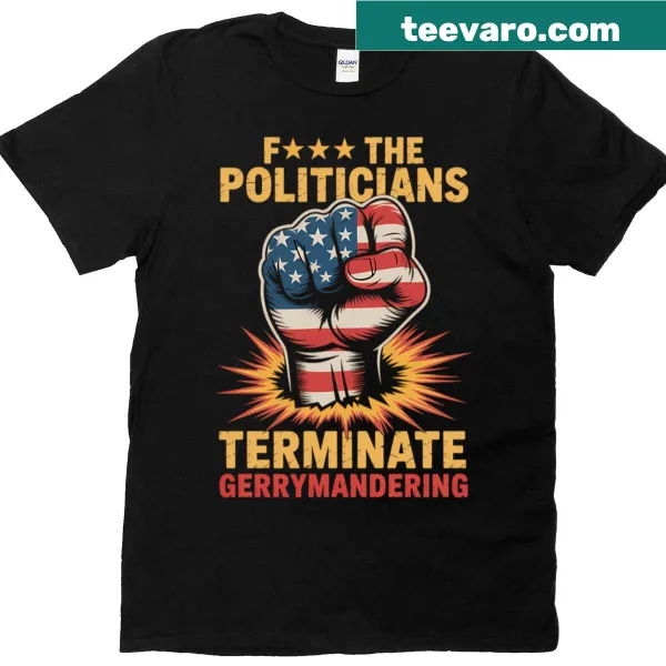 Edgy T-shirt featuring bold text about political resistance