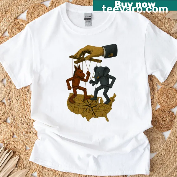Bold 'Puppet Master' text on T-shirt