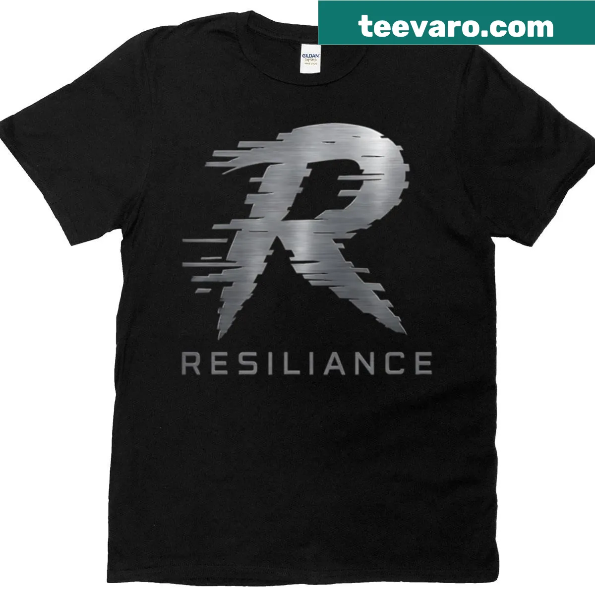 Oversized T-shirt with Resiliance logo artwork — on a men's t-shirt