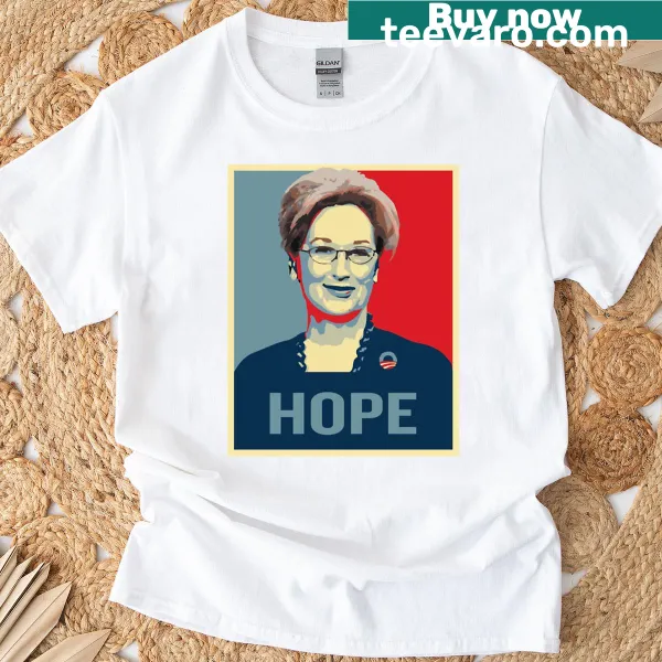 Pop art portrait t-shirt featuring an inspirational hope quote