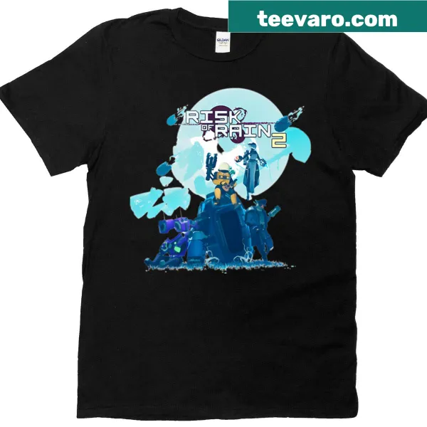 Graphic t-shirt featuring elements from Risk Of Rain 2