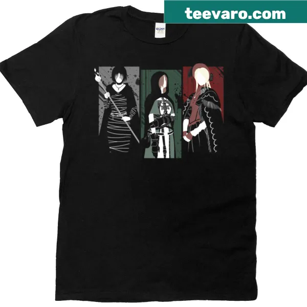 T-shirt showcasing whimsical illustrations of beloved waifus.