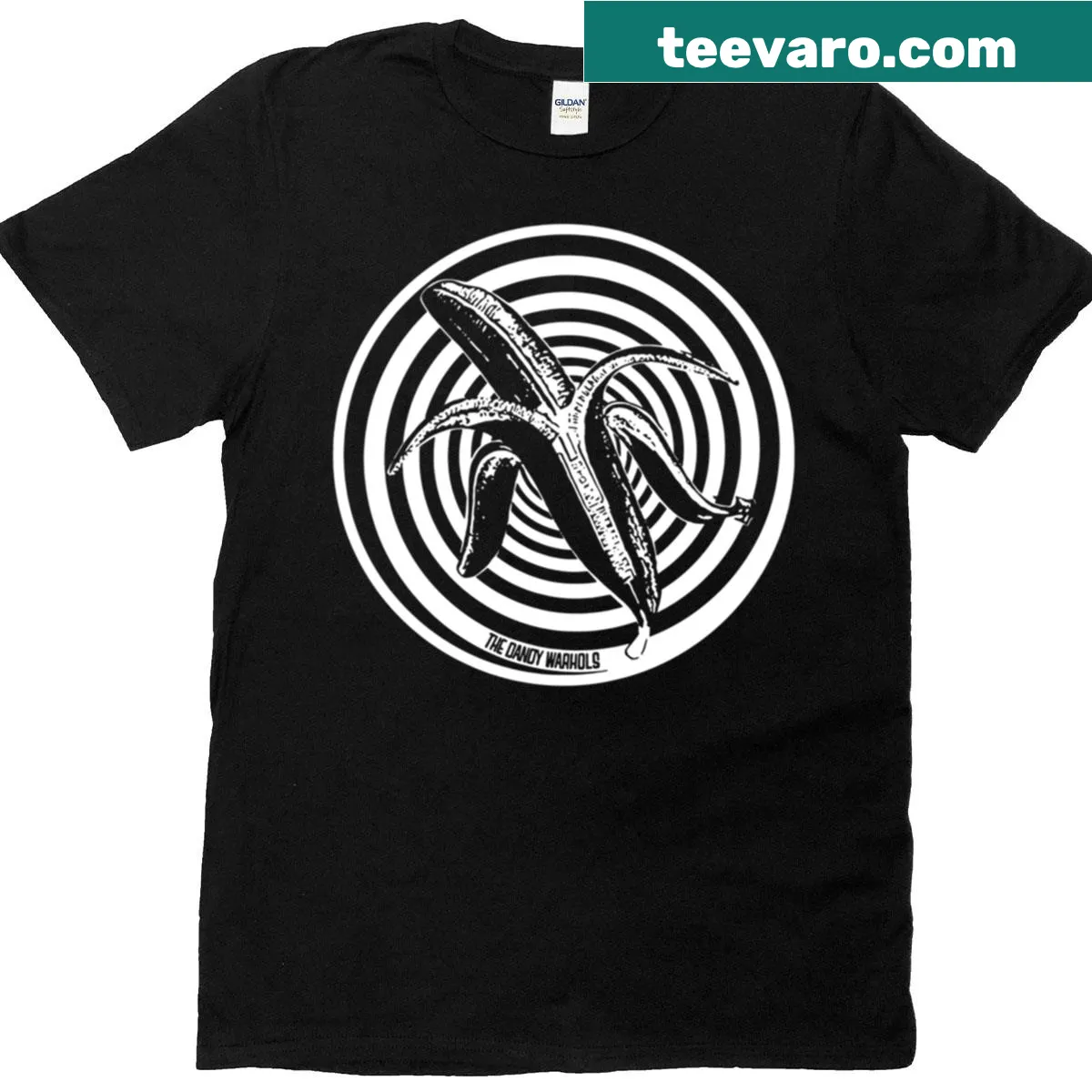 Illustrative T-shirt celebrating The Dandy Warhols band — on a men's t-shirt