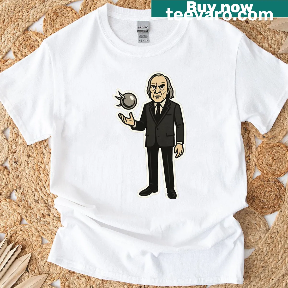 Eerie graphic of Angus Scrimm as 'The Tall Man' from Phantasm — on a men's t-shirt