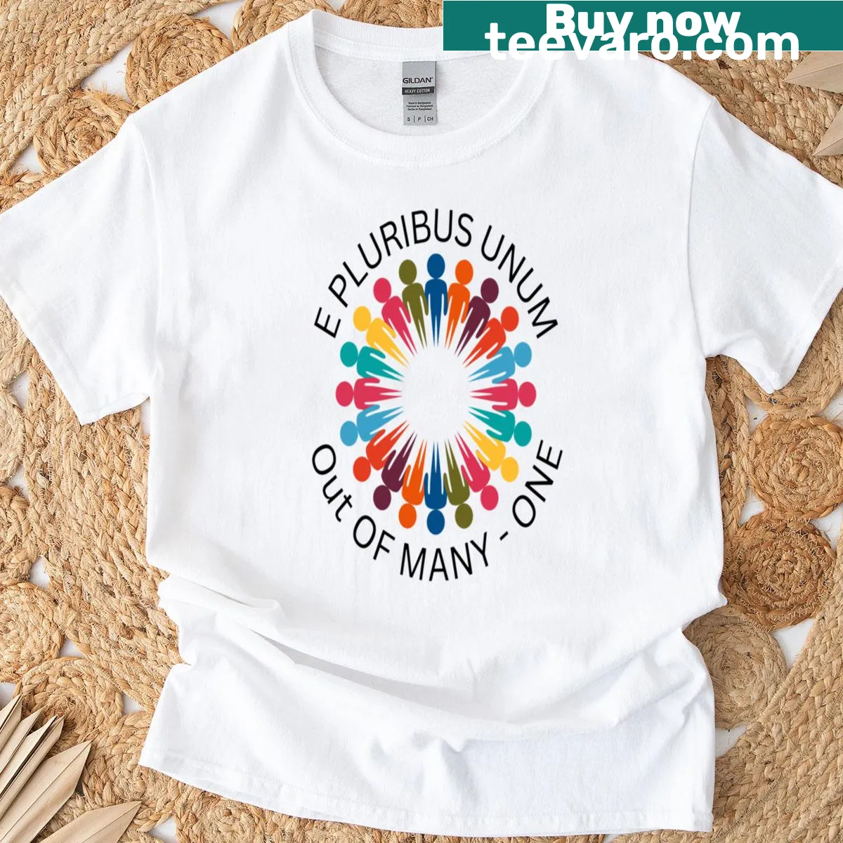 Oversized T-shirt with 'Together One' typography design — on a men's t-shirt