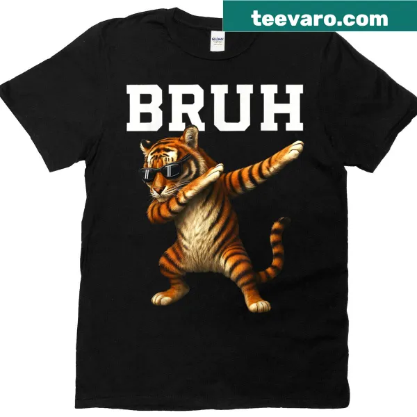 Vintage-inspired game day T-shirt with humorous 'Bruh' graphic.