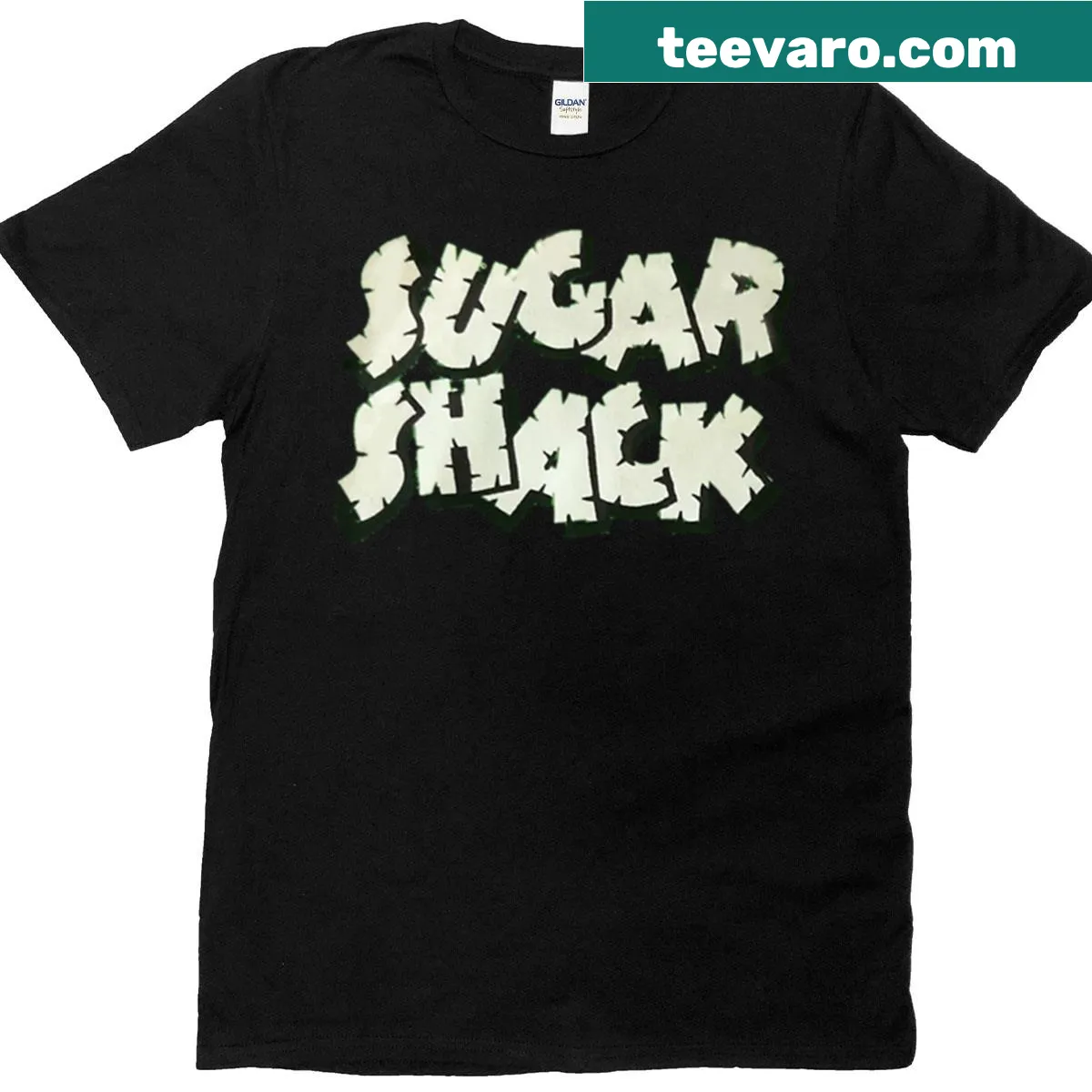 Oversized vintage-inspired T-shirt featuring a sugar shack graphic — on a men's t-shirt