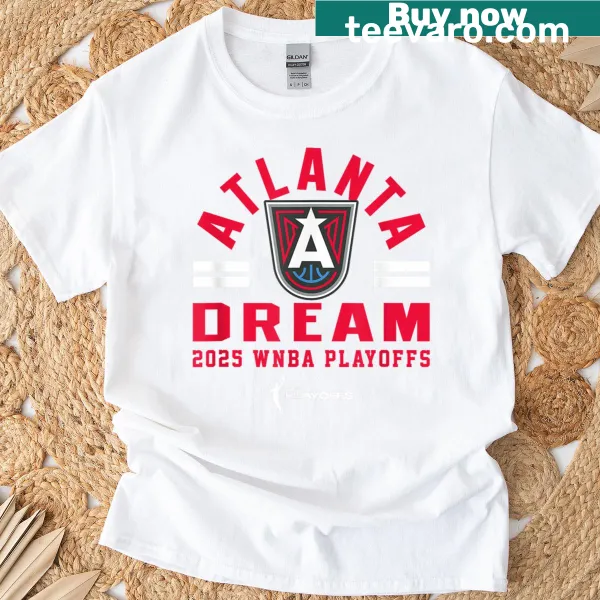 Official WNBA t-shirt featuring Atlanta Dream playoffs design