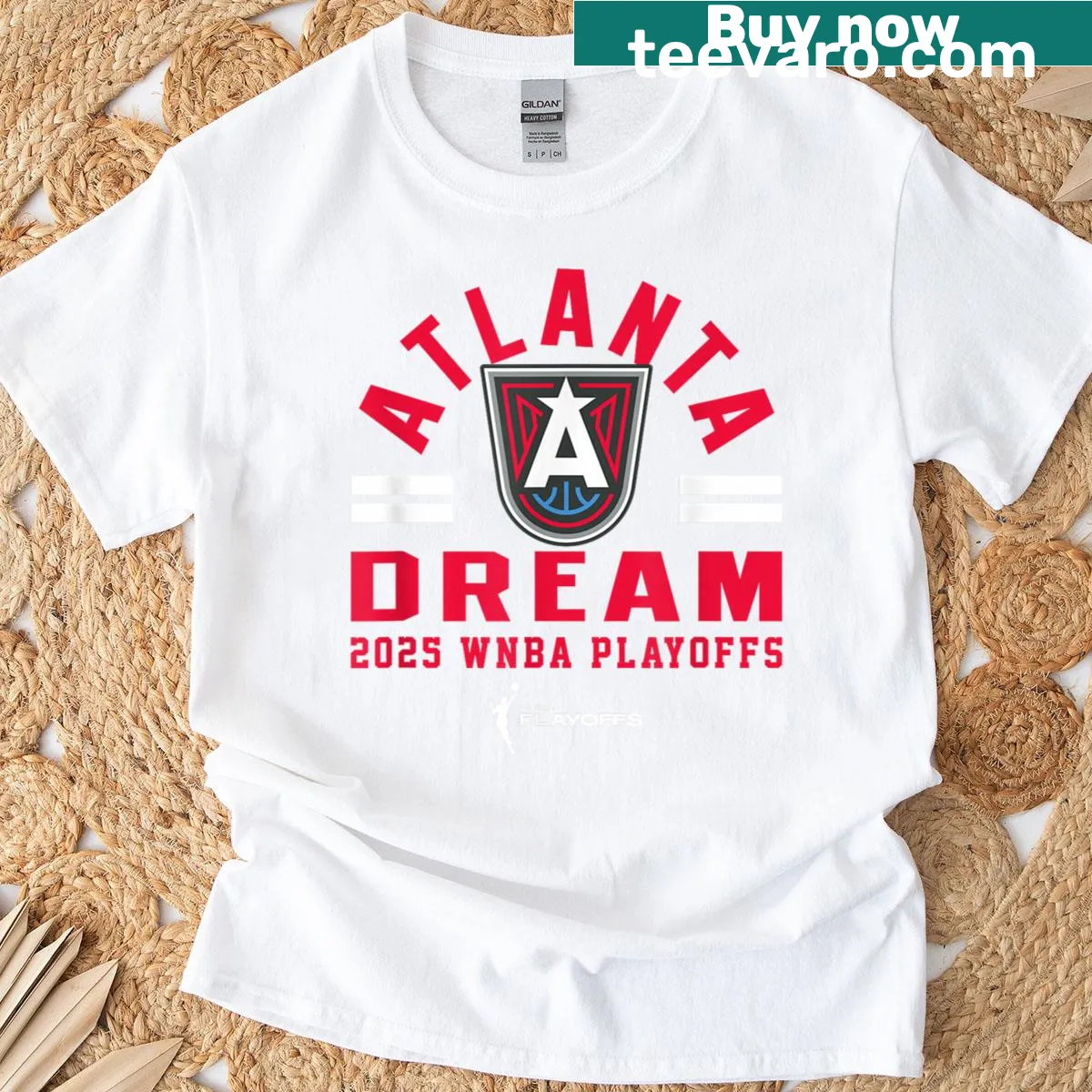 Official WNBA t-shirt featuring Atlanta Dream playoffs design — on a men's t-shirt