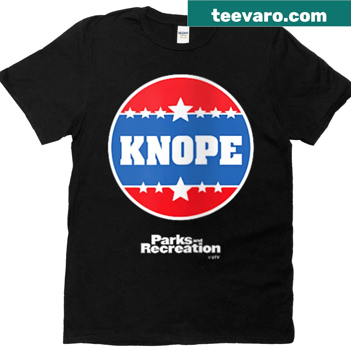 Knope campaign button graphic from Parks and Recreation — on a men's t-shirt