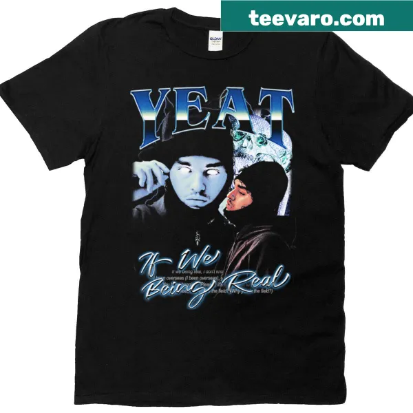 Playful Yeat Bootleg T-shirt with a vintage-distressed design