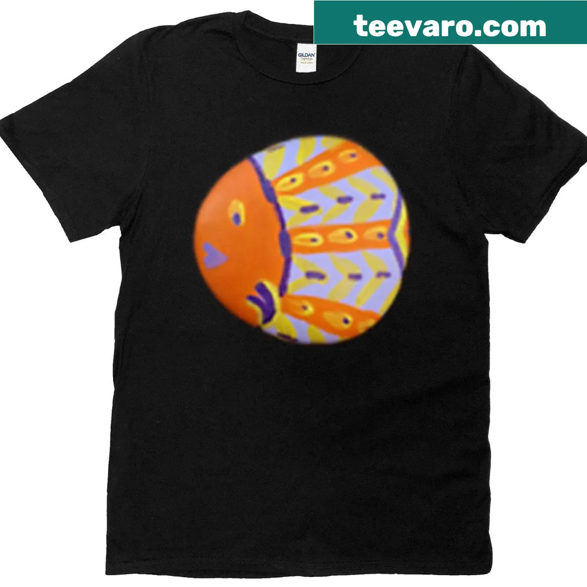 T-shirt featuring a design of a curious sea traveler — on a men's t-shirt