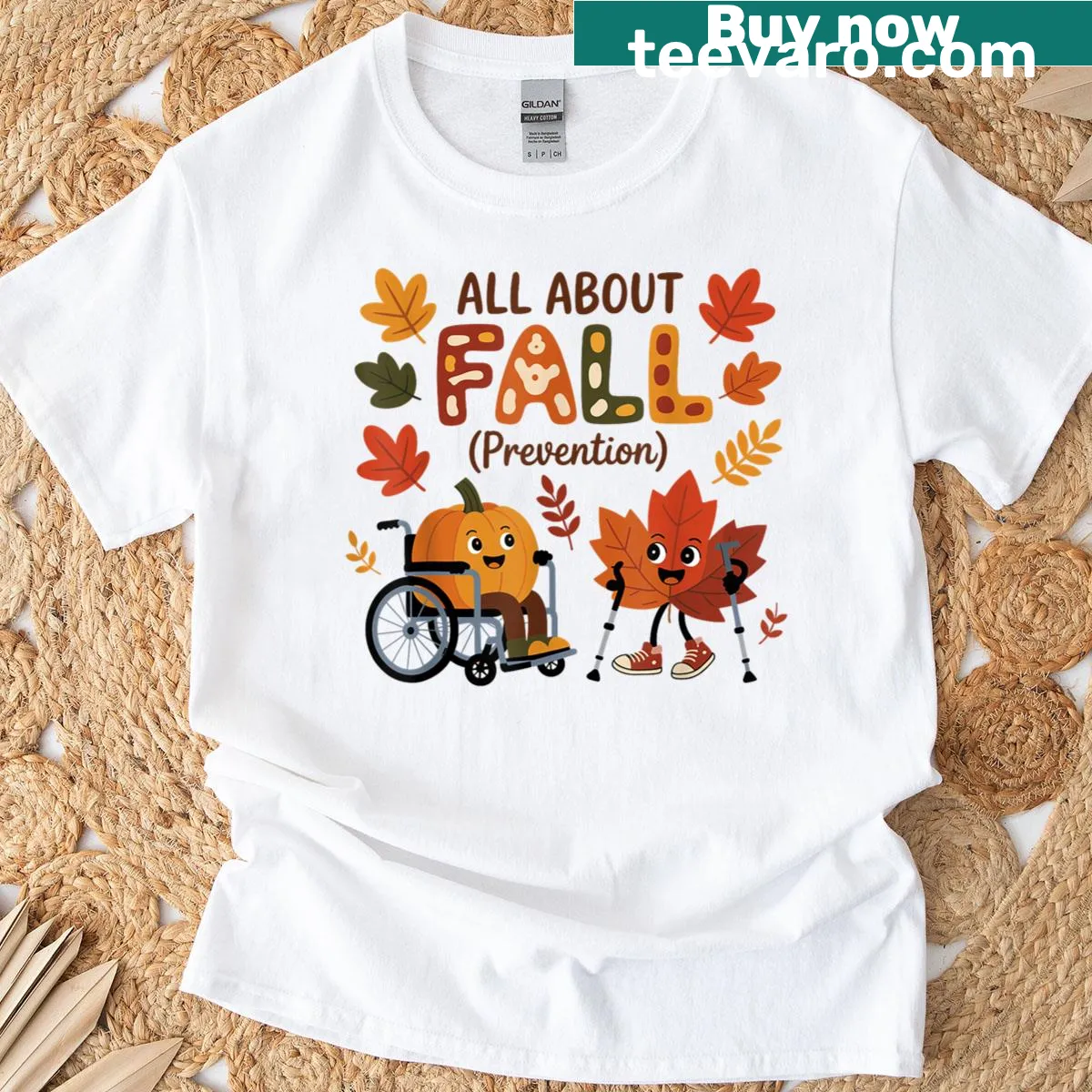 Funny nurse T-shirt with pumpkins and physical therapy theme — on a men's t-shirt