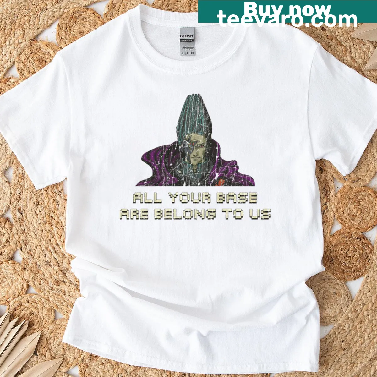 Illustration of an astronaut on the moon playing a guitar. — on a men's t-shirt