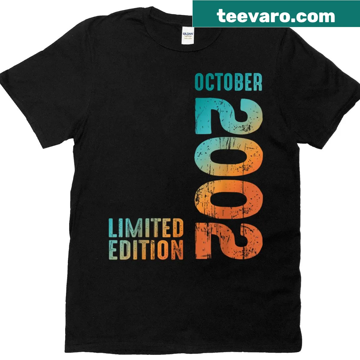 Vintage-style shirt celebrating October 2002 — on a men's t-shirt
