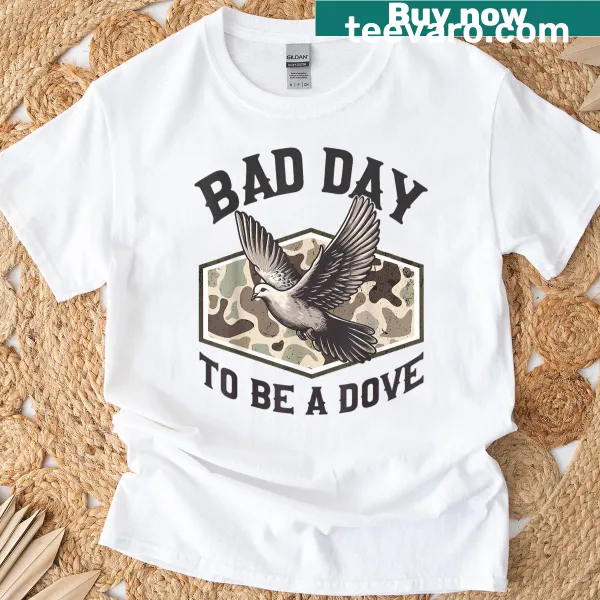 Funny wildlife T-shirt featuring dove hunting theme